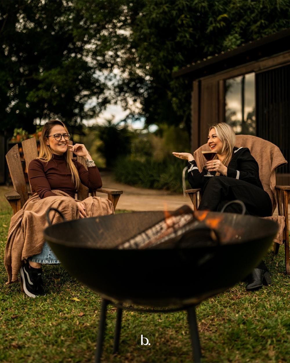 Fogo de chão no jardim
